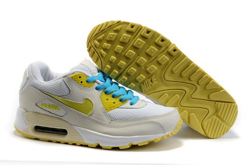Nike Air Max 90 Womenss Shoes Wholesale Beige White Yellow